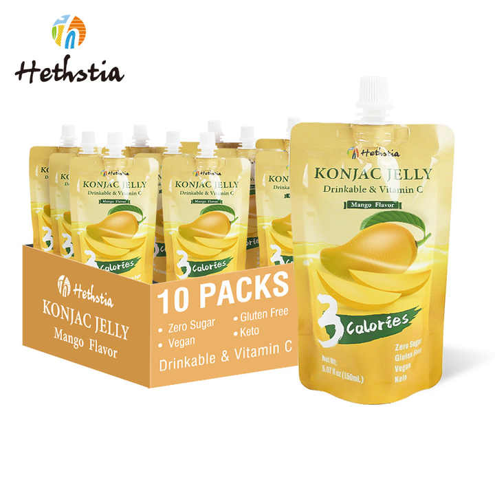 150g Mango Flavor Konjac Jelly 0 Fat Low Calories Low Sugar Beauty Nutrition Slimming Fruit Konjac Jelly